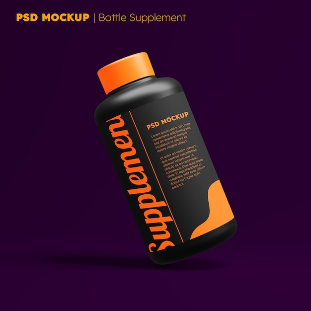 Supplement bottle mockup