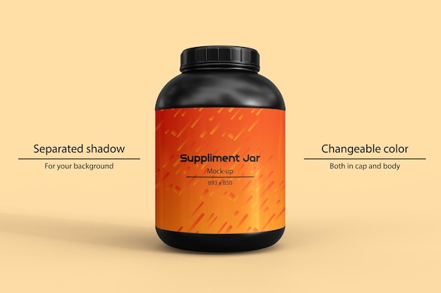 Supplement bottle mockup