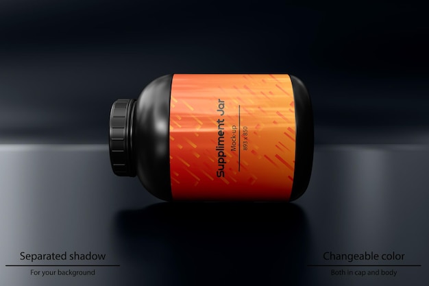 Supplement bottle mockup