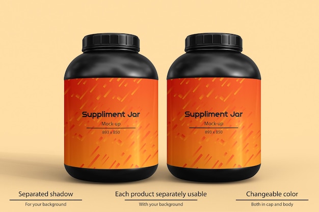 Supplement bottle mockup