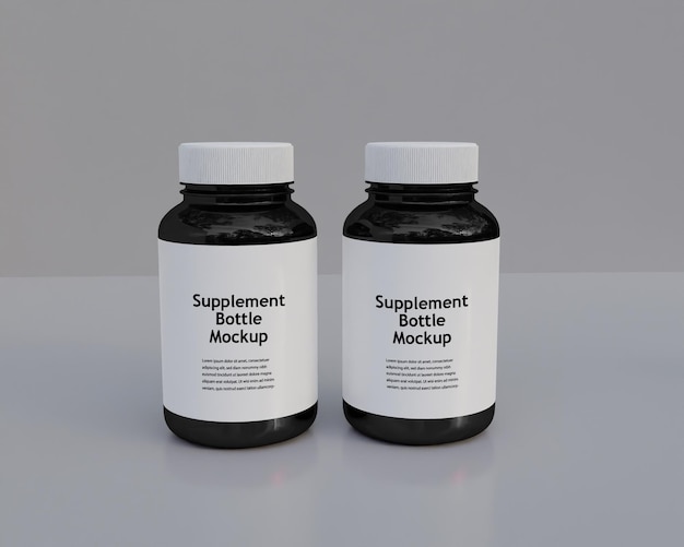 Supplement bottle mockup