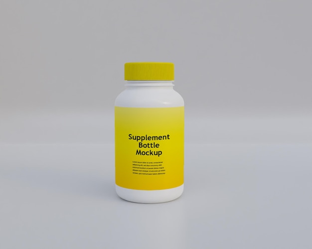 Supplement bottle mockup