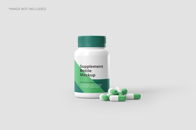 supplement bottle packaging mockup