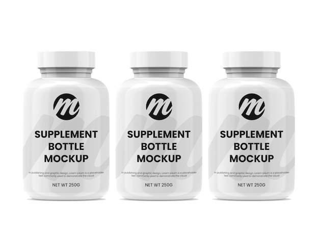 supplement bottle or pill bottle mockup