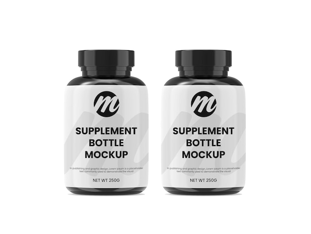 supplement bottle or pill bottle mockup