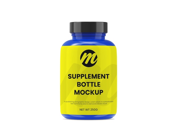 supplement bottle or pill bottle mockup