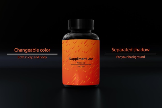 PSD supplement jar mockup