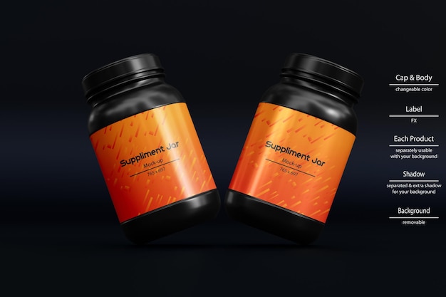 Supplement jar mockup