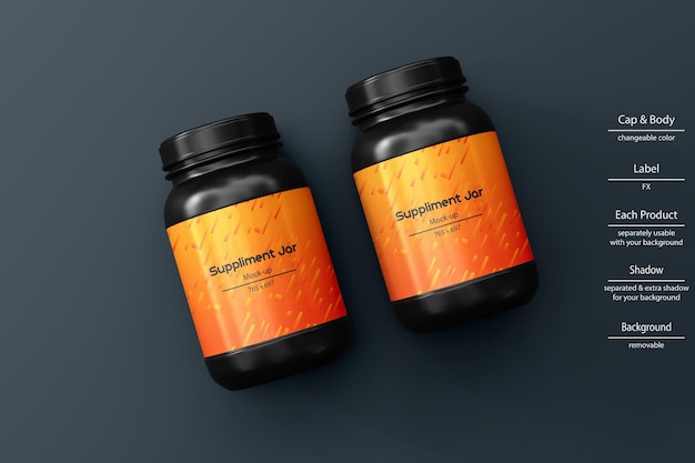 Supplement jar mockup