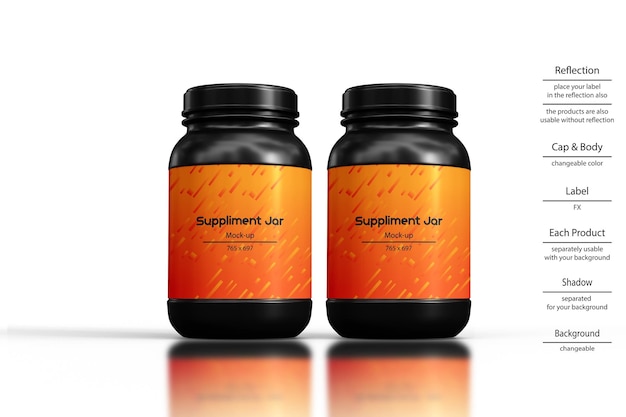 Supplement jar mockup