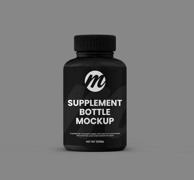 Supplement or medicine bottle and mockup  