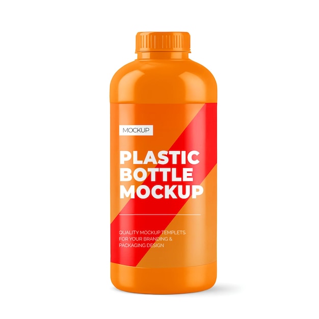 PSD supplement plastic bottle mockup