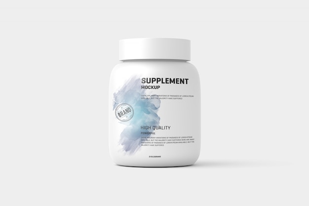 Supplement / Protein Jar Label Mock Up