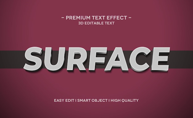 Surface 3d Text Effect 