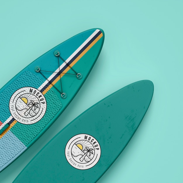 Surfing board mockup design