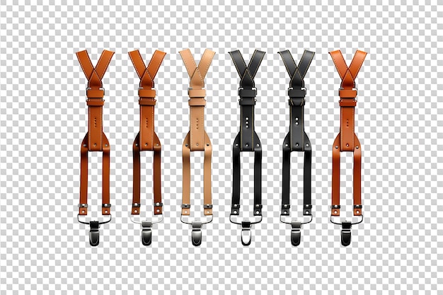 PSD suspenders isolated on transparent background