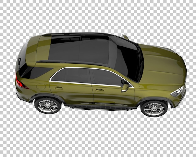 SUV on transparent background. 3d rendering - illustration