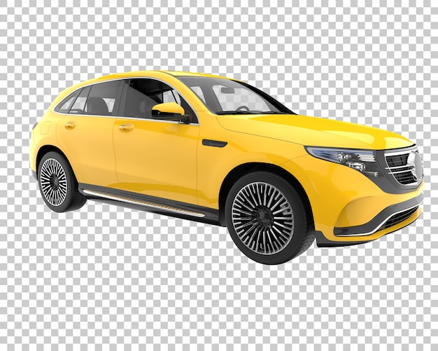 SUV on transparent background. 3d rendering - illustration