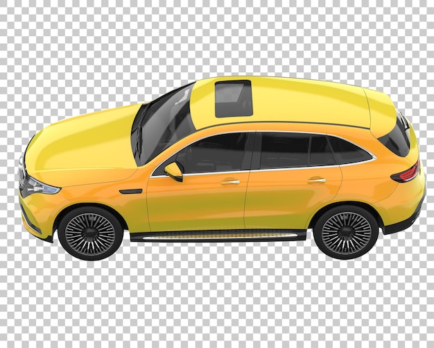 SUV on transparent background. 3d rendering - illustration