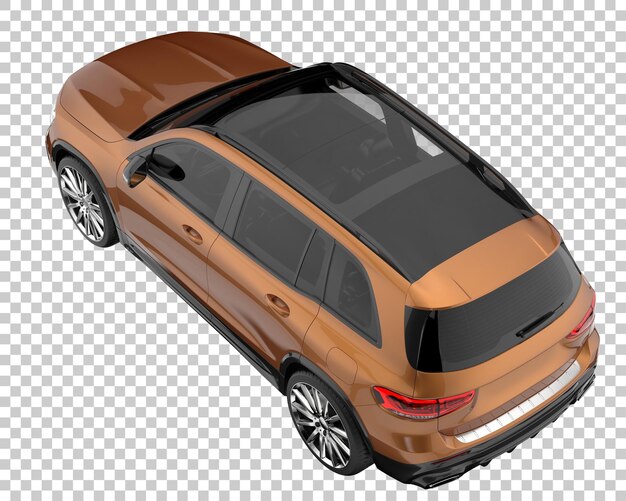 SUV on transparent background. 3d rendering - illustration