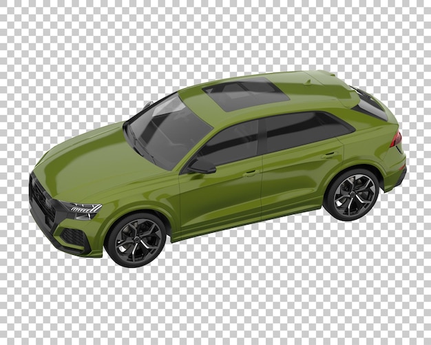 SUV on transparent background. 3d rendering - illustration