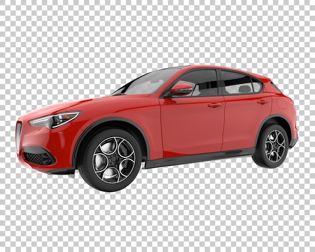 SUV on transparent background. 3d rendering - illustration