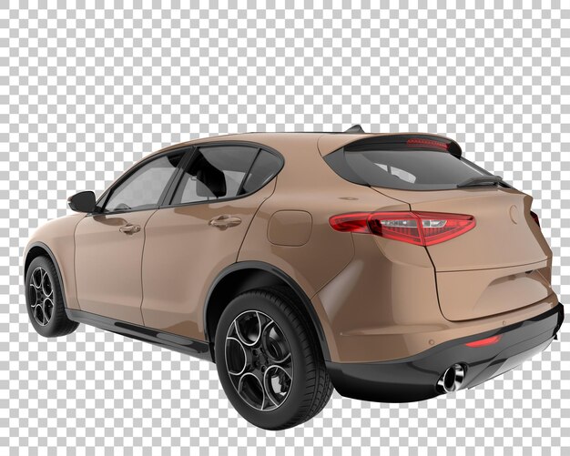 SUV on transparent background. 3d rendering - illustration