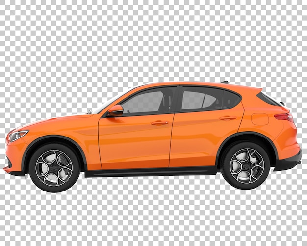 SUV on transparent background. 3d rendering - illustration