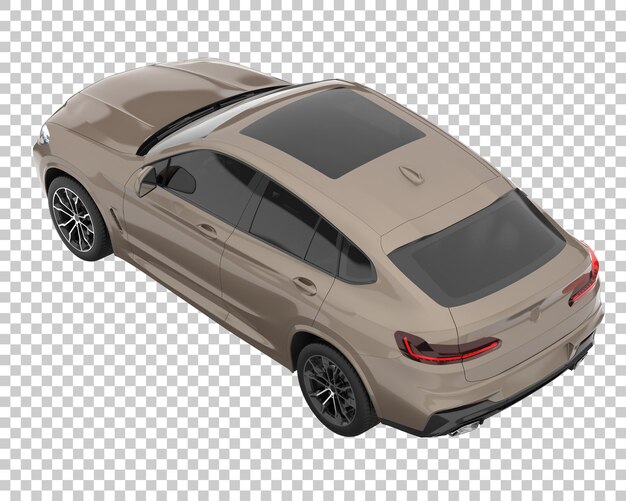 SUV on transparent background. 3d rendering - illustration