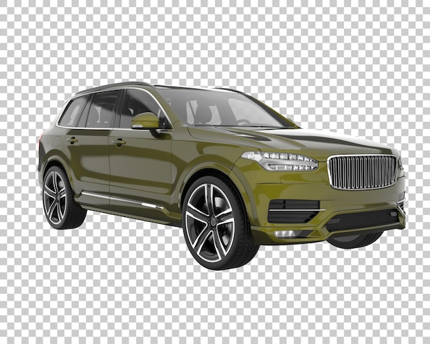 SUV on transparent background. 3d rendering - illustration