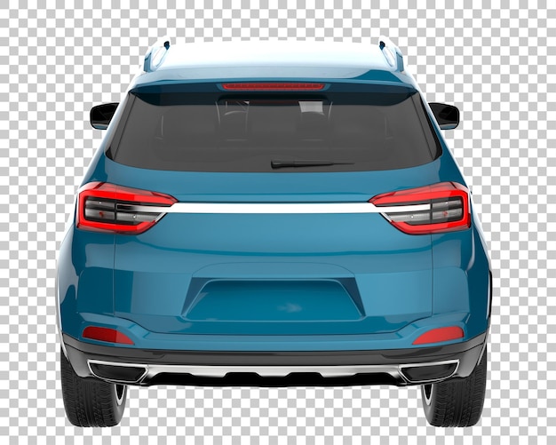 SUV on transparent background. 3d rendering - illustration