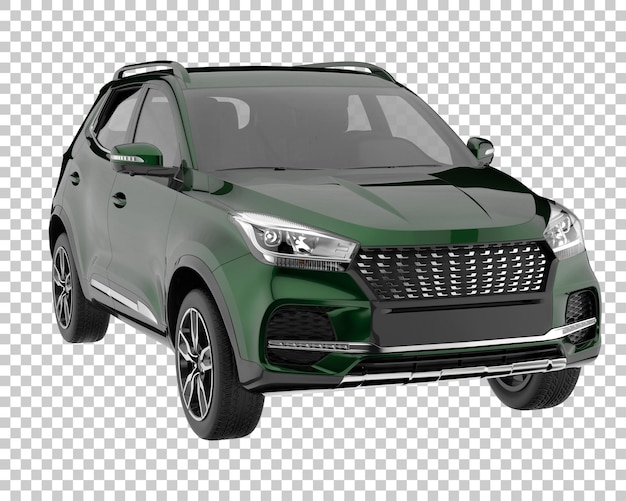 SUV on transparent background. 3d rendering - illustration