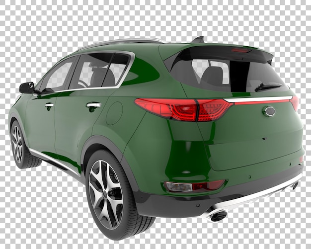 SUV on transparent background. 3d rendering - illustration