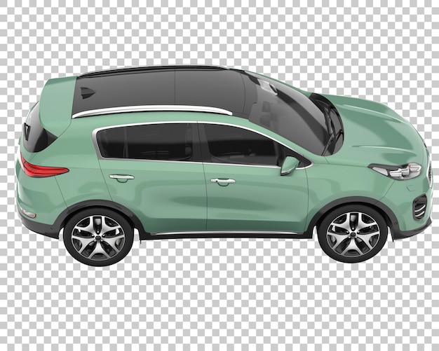 SUV on transparent background. 3d rendering - illustration