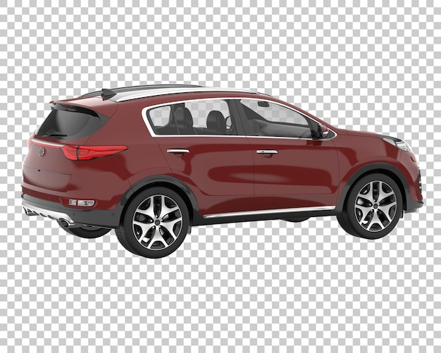 SUV on transparent background. 3d rendering - illustration