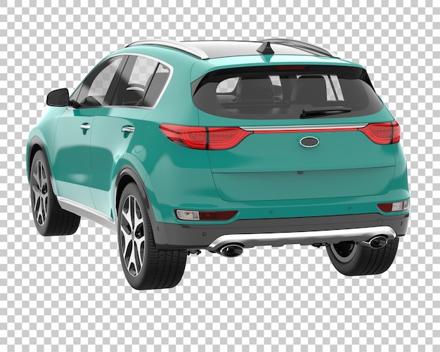 SUV on transparent background. 3d rendering - illustration