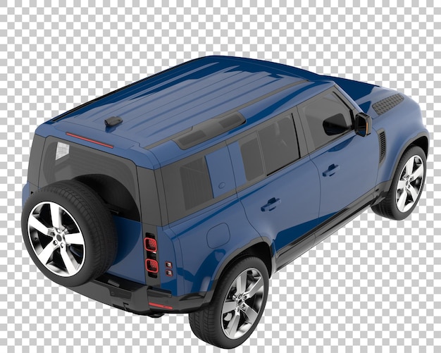 SUV on transparent background. 3d rendering - illustration