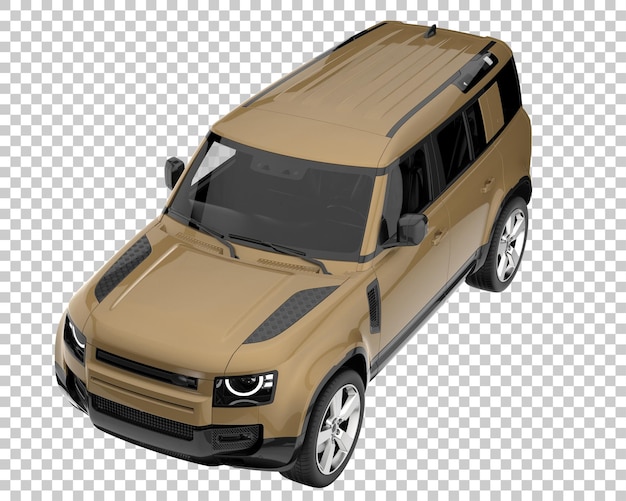 SUV on transparent background. 3d rendering - illustration