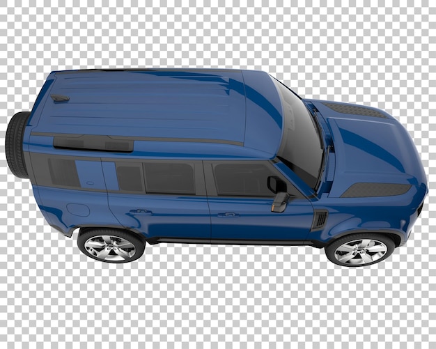 SUV on transparent background. 3d rendering - illustration