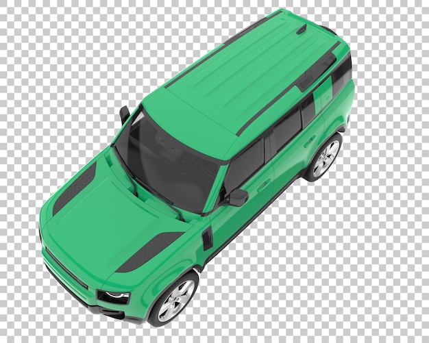 SUV on transparent background. 3d rendering - illustration