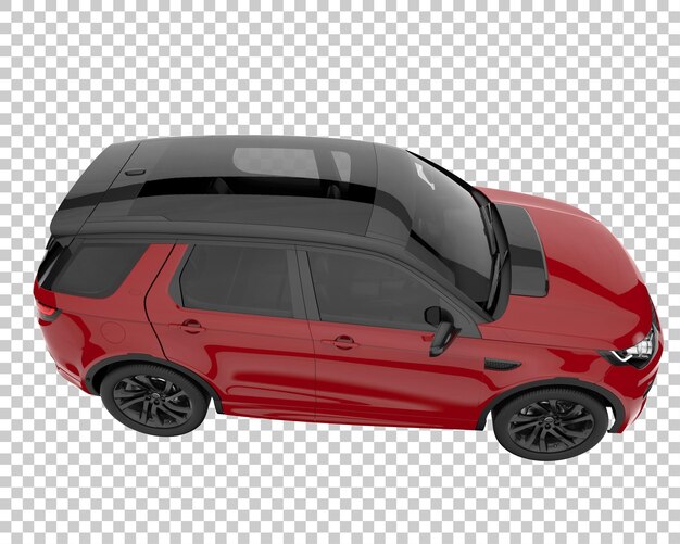 SUV on transparent background. 3d rendering - illustration