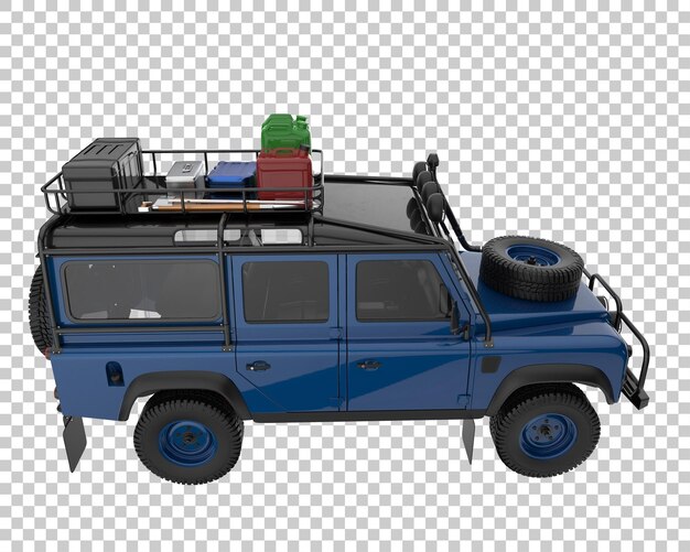 SUV on transparent background. 3d rendering - illustration