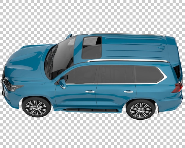 SUV on transparent background. 3d rendering - illustration