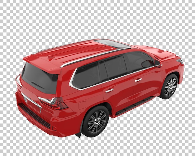 SUV on transparent background. 3d rendering - illustration