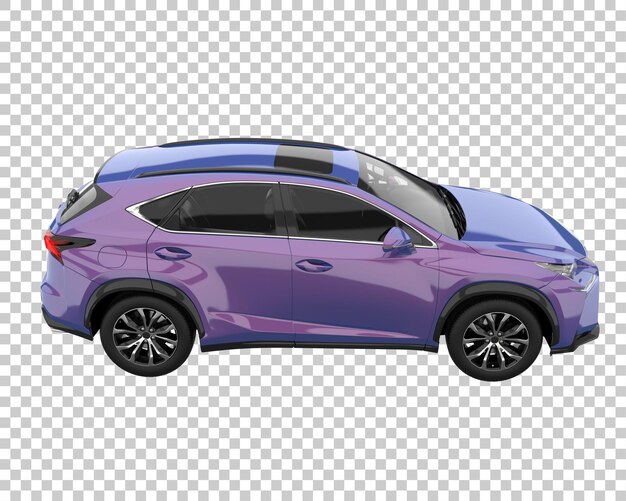 SUV on transparent background. 3d rendering - illustration