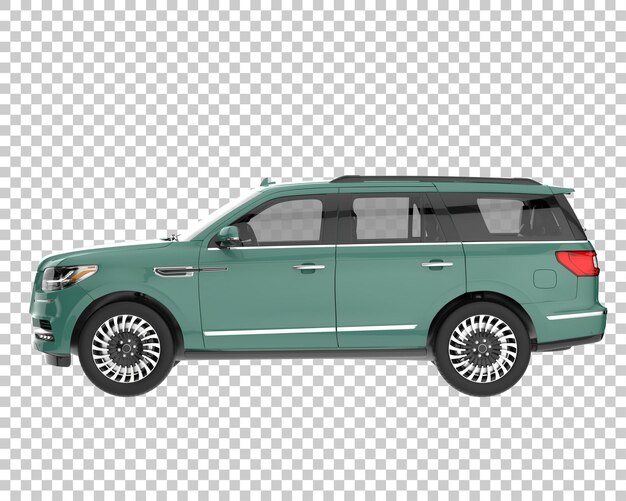 SUV on transparent background. 3d rendering - illustration