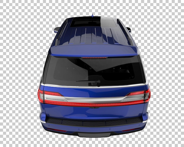 SUV on transparent background. 3d rendering - illustration