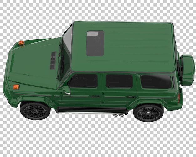 PSD suv on transparent background. 3d rendering - illustration