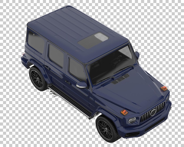 SUV on transparent background. 3d rendering - illustration