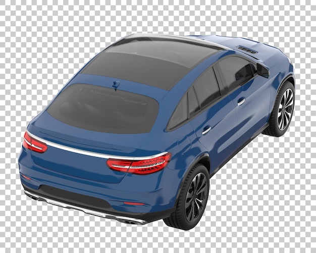 SUV on transparent background. 3d rendering - illustration